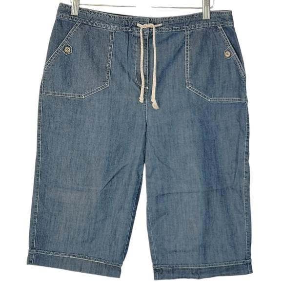 Northern Reflections Pants - Northern Reflections Denim Town Stretch Cropped Jeans Retro Clam Digger Size 14
